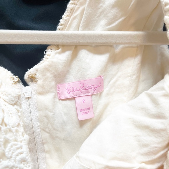 Lilly Pulitzer Daena White Truly Bumble Bee Floral Lace Shift Dress - Picture 4 of 5